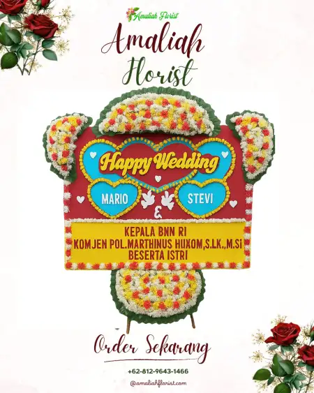 Papan Bunga Pernikahan Ketang Baru